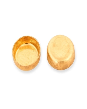 9K Yellow Gold Gold Oval Bezel Cup 6X8mm