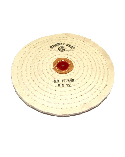 Knife  Edge White Buff Brush 6"