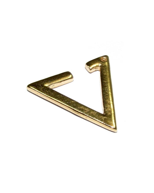 14K Gold Plated Triangle Shape Pendant