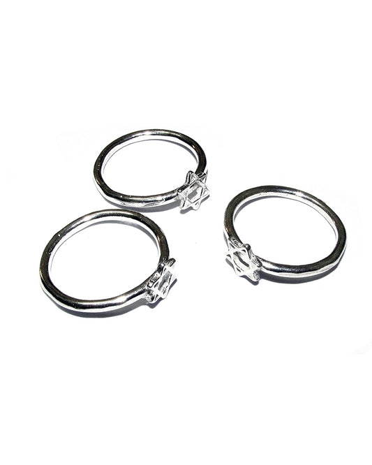 925 Sterling Silver Star Of David Fashion Ring