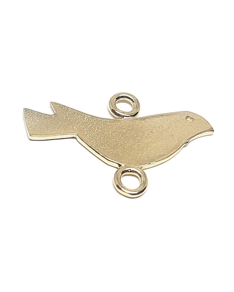 14K Gold Plated Large Dove Pendant +2 Rings