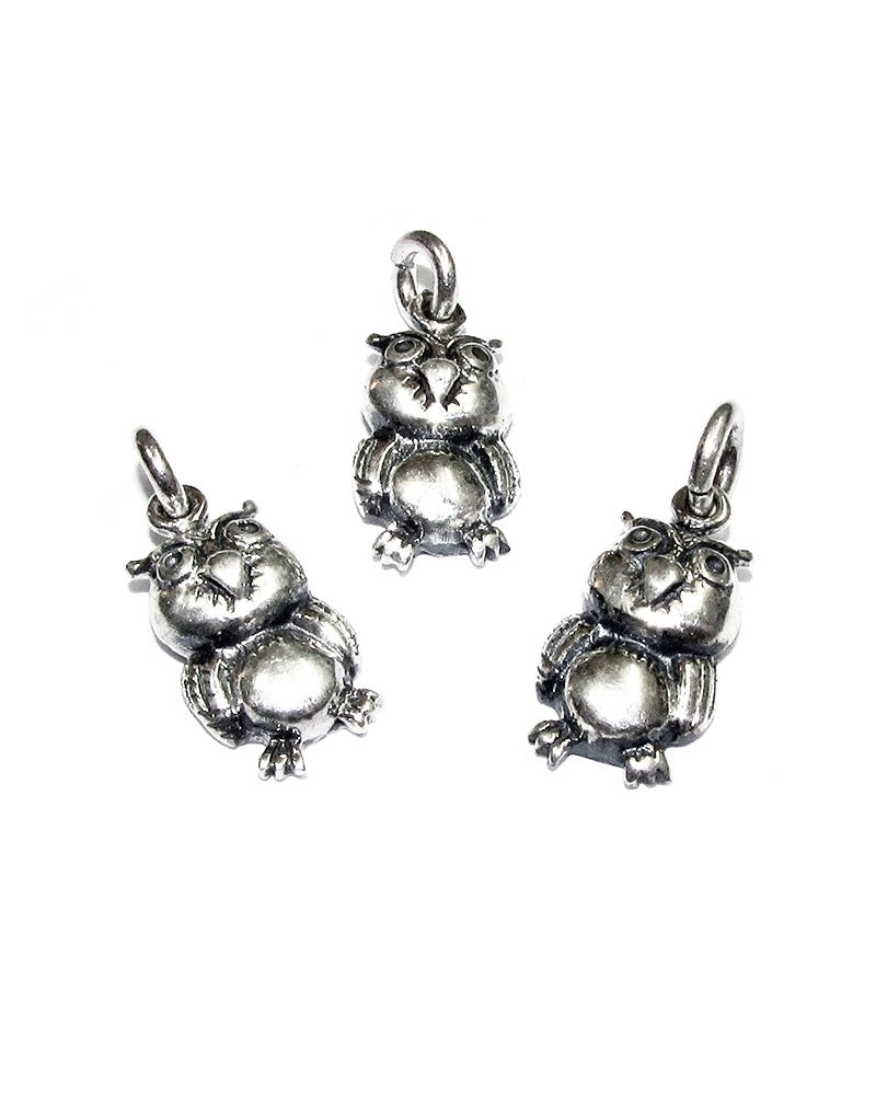 925 Sterling Silver Owl Pendant