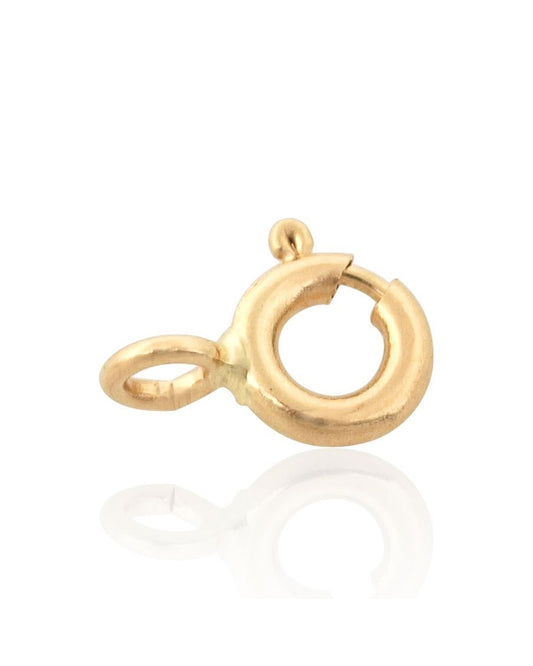 14K Yellow Gold 7mm Spring Ring Clasp