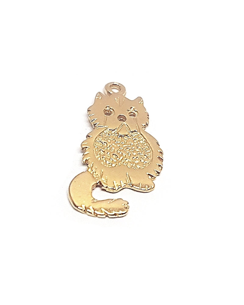 14K Gold Plated Big Cat Pendant