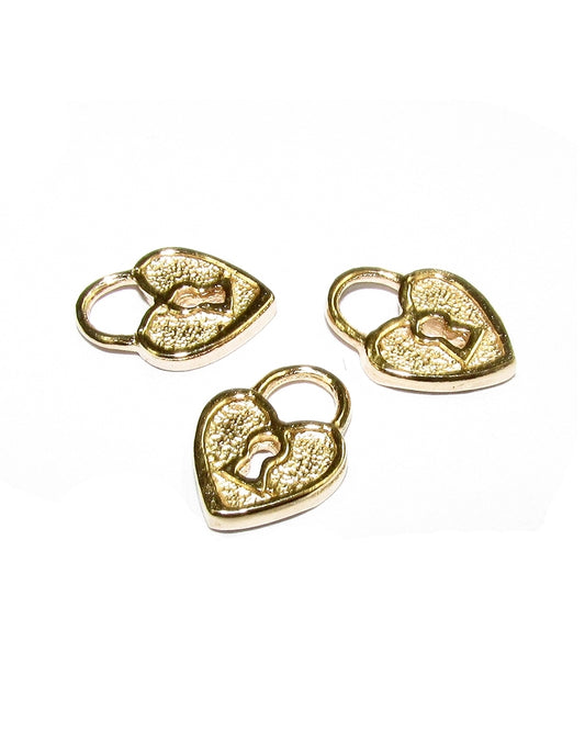 14K Gold Plated Heart Key Pendant