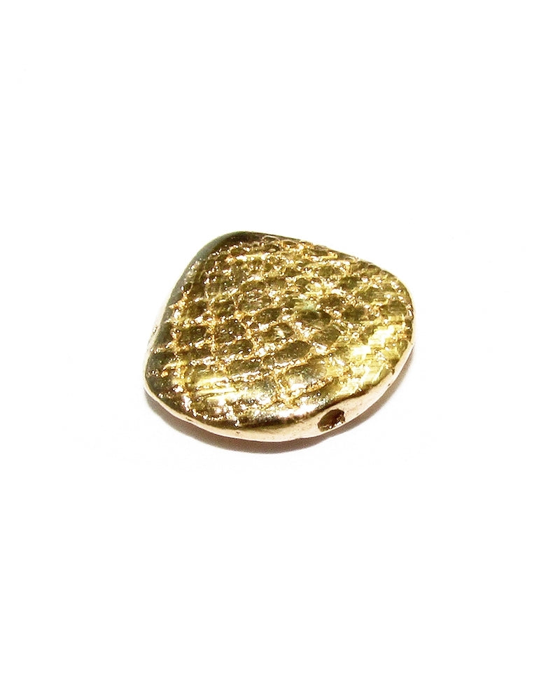 14K Gold Plated Shell Bead Charm