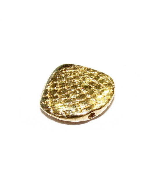 14K Gold Plated Shell Bead Charm