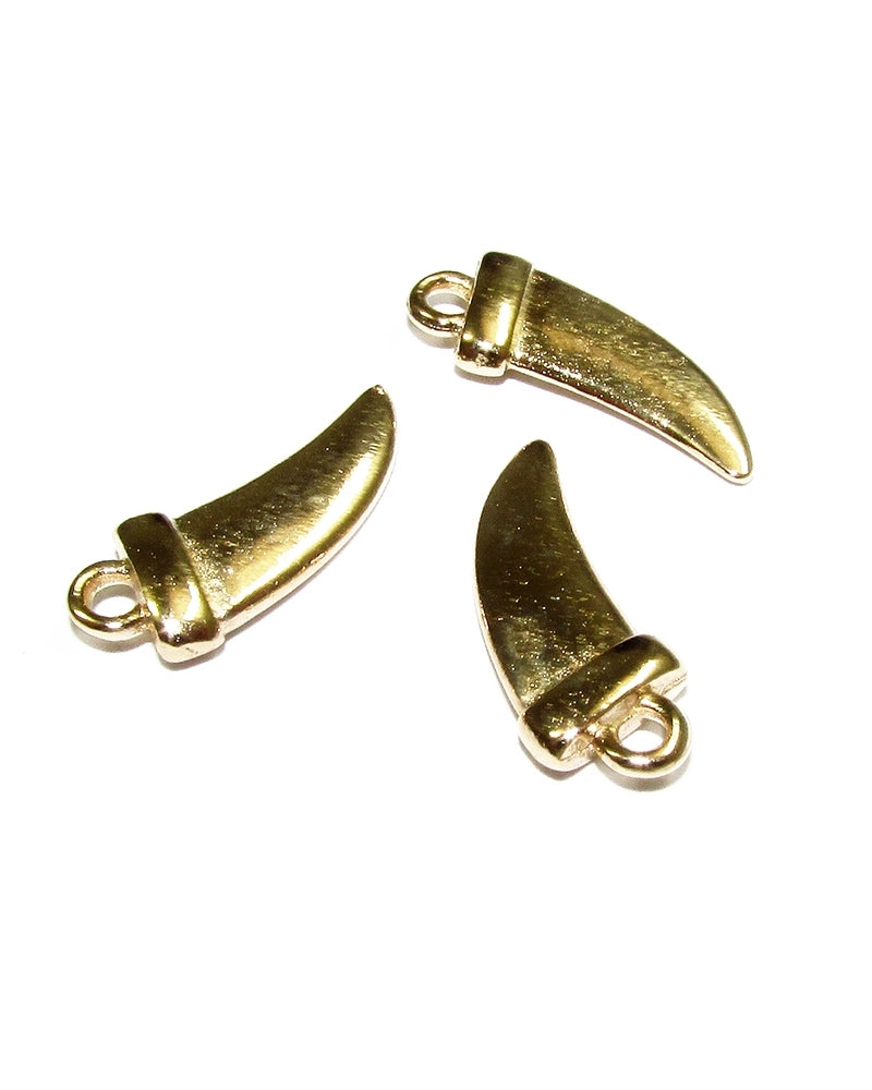 14K Gold Plated Tusk Pendant