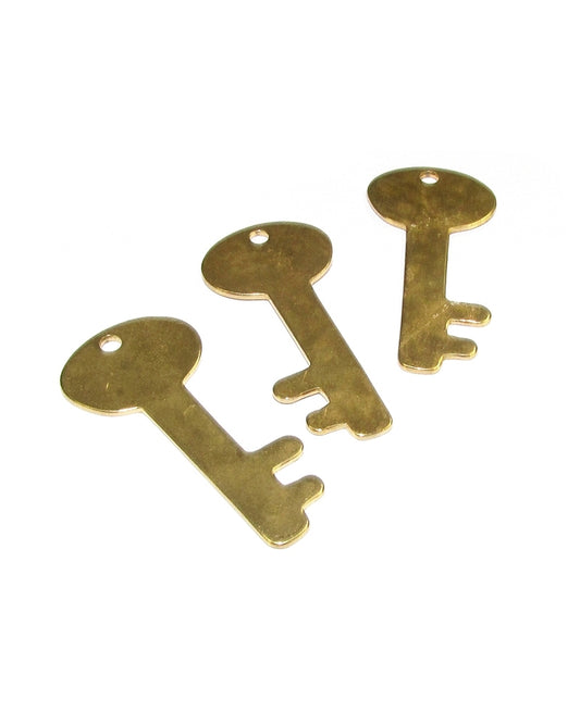 14K Gold Plated Large Key Pendant