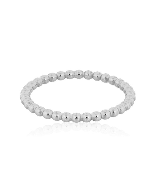 925 Sterling Silver 1.5mm Pearl Wire Ring Size 5.5/16.7mmi/D