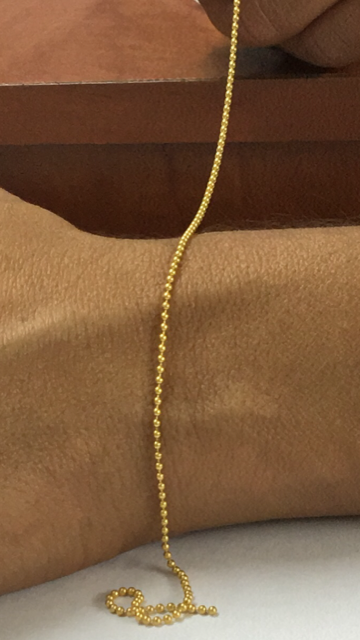 Yellow Gold Filled Bead Chain 1.5mm