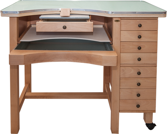 Integrated Jewelers Work Bench With Drawers-Made In Italy