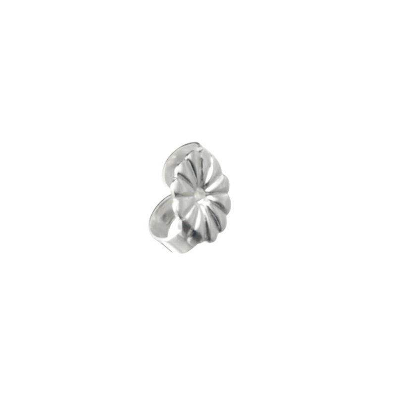 Sterling Silver Flower Ear Back For 0.8mm Post