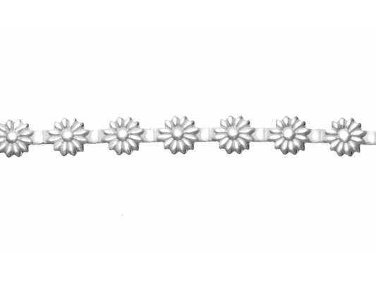935 Silver Gallery Wire Flowers Pattern Strip 3633