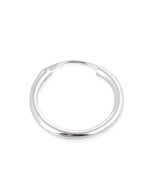 20mm Sterling Silver Hoop Tube Earring, 1.5mm Thickness