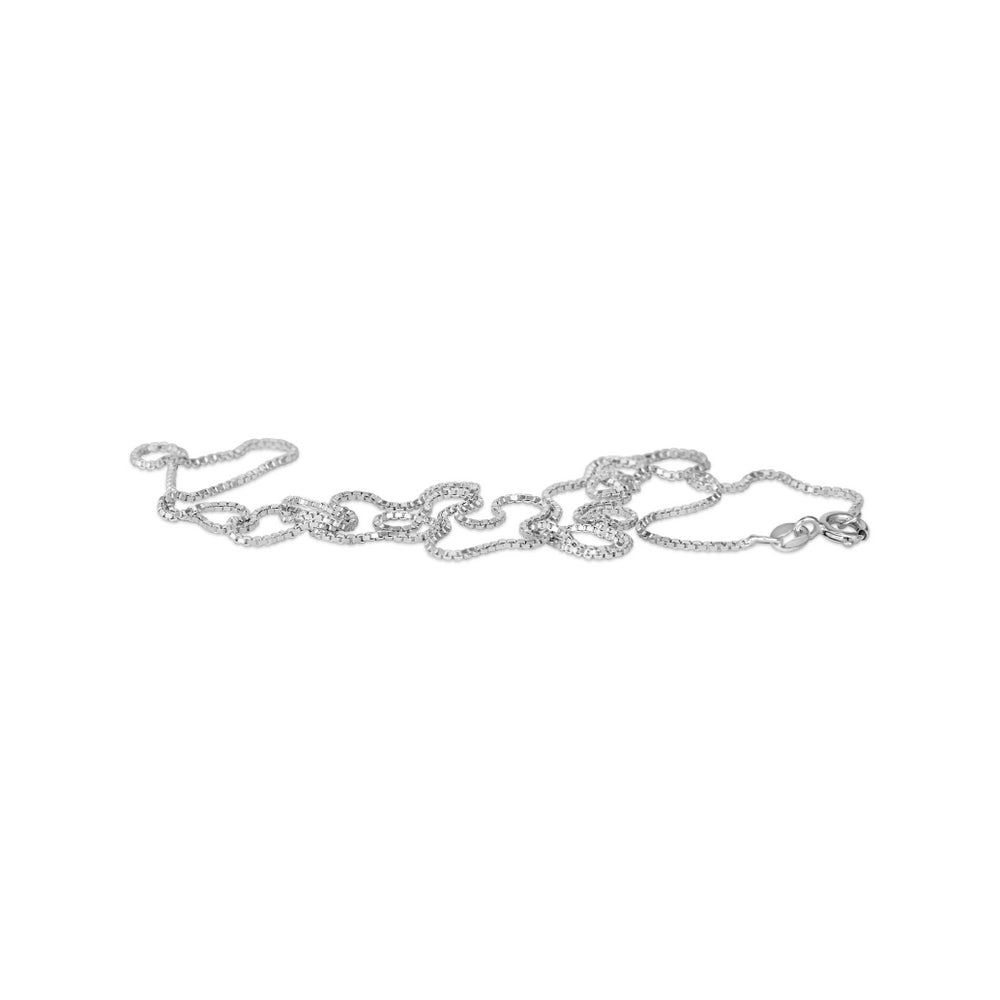 Sterling Silver Assembled 1mm Box Chain 55cm