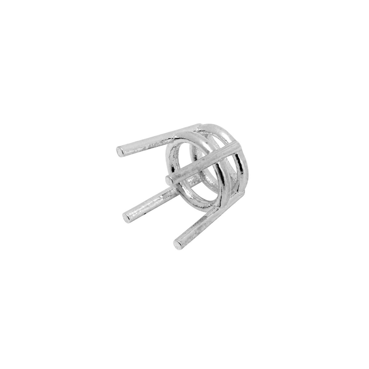 Sterling Silver 5 mm round 4 prong basket Setting