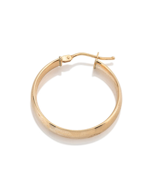 14KY Donut hoop earring 6x25mm