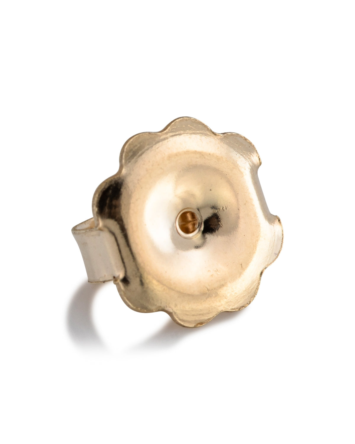 14K Yellow Gold Large Flower Earnut