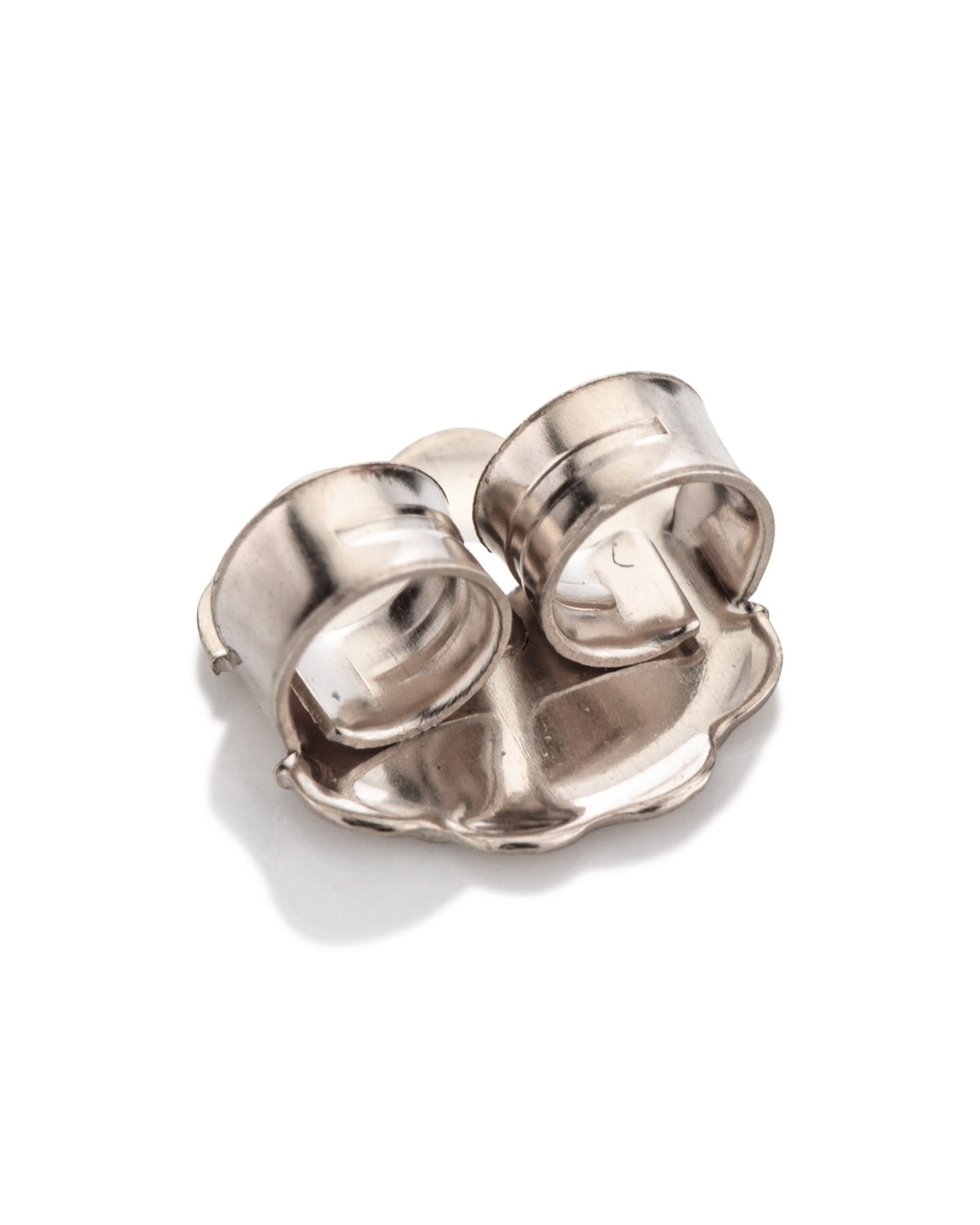 14K White Gold Large Flower Ear nut