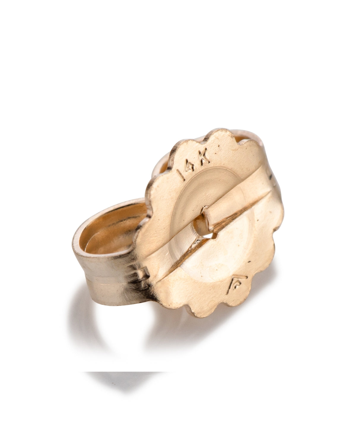 14K Yellow Gold Threaded Ear Nut