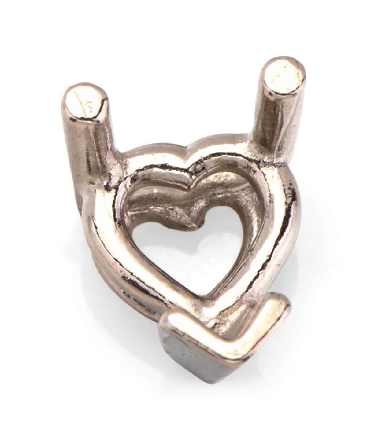 14KW Gold V-End Wire Heart Basket 4x4