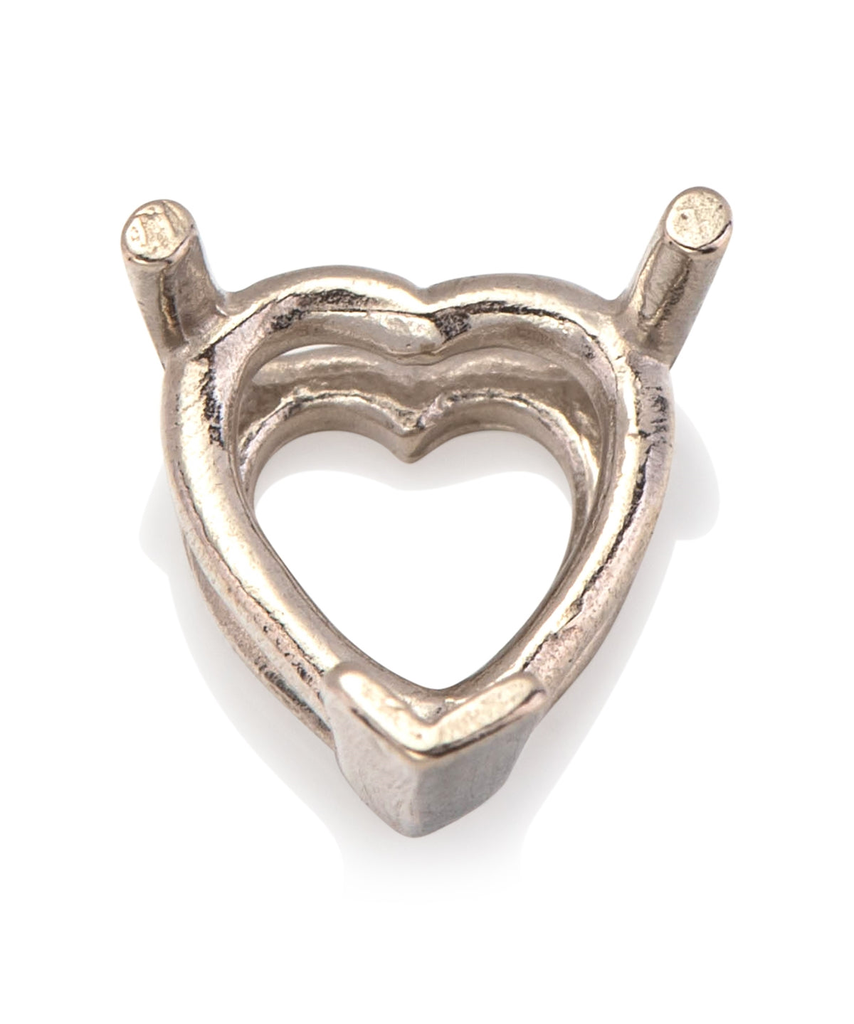 14KW Gold V-End Wire Heart Basket 7x7