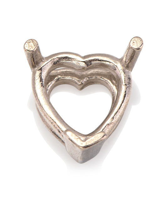 14KW Gold V-End Wire Heart Basket 7x7