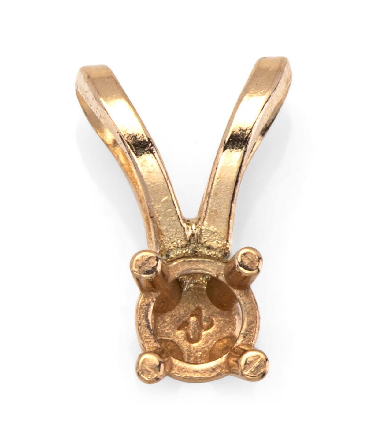 14KY Gold Round Basket Pendant 2.25mm