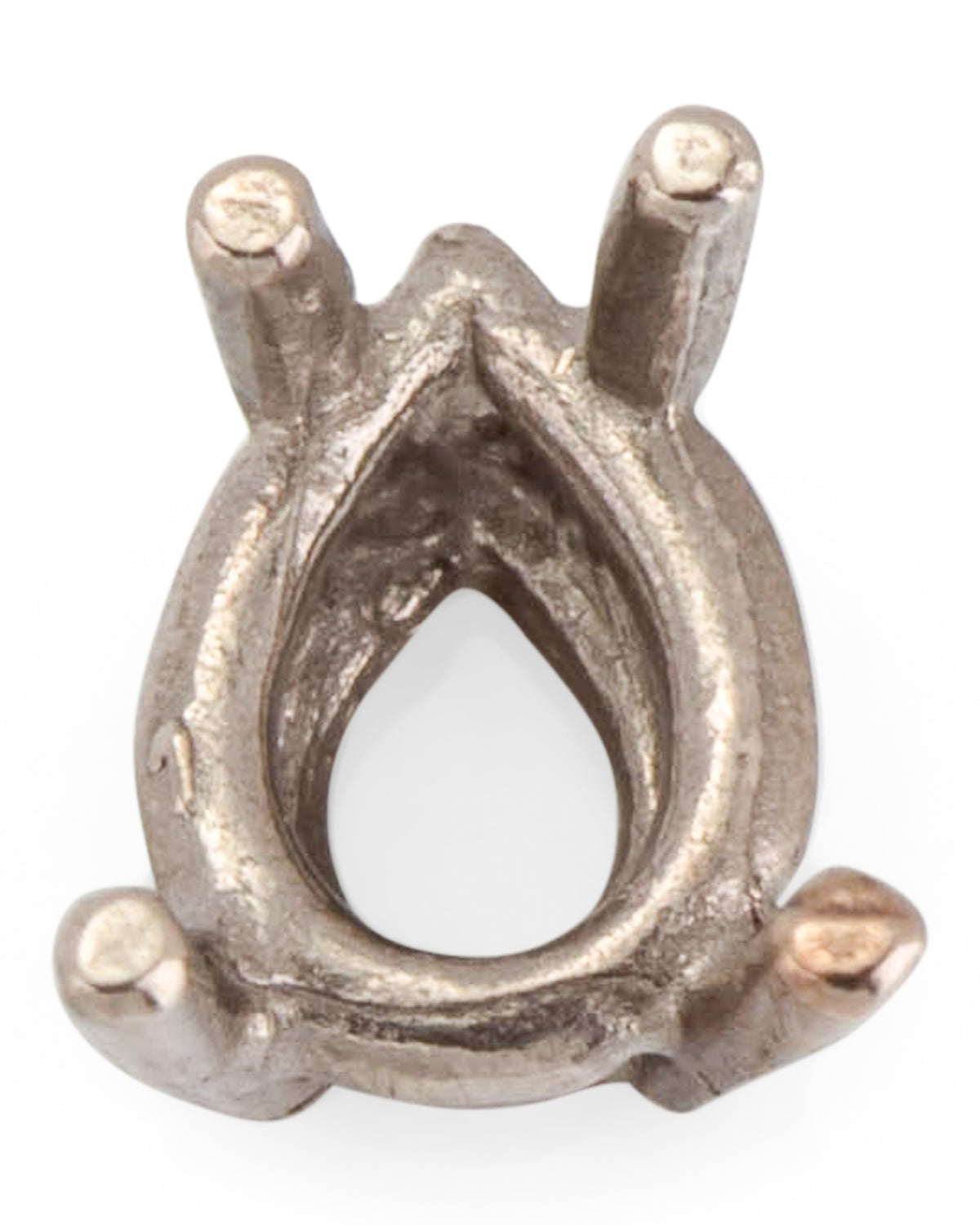 14KW Gold Pear 18pt (3X5mm) 4prg Basket Cast