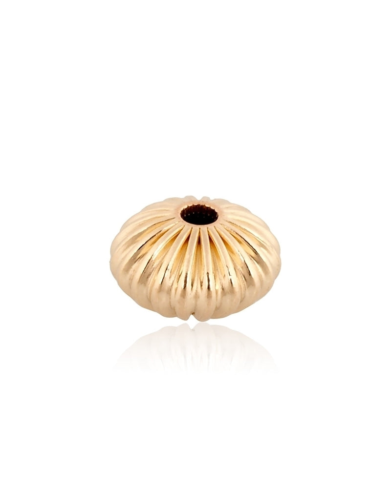 Gold Filled 10mm Corrugated Roundel Bead
