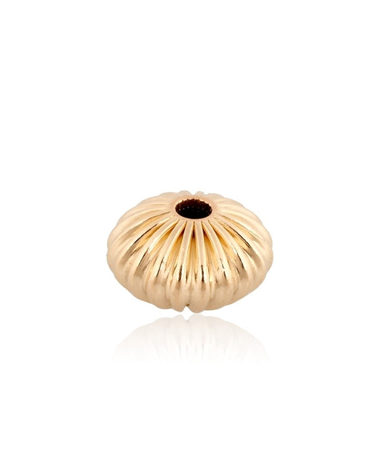 Gold Filled 7mm Corrugated Roundel Bead