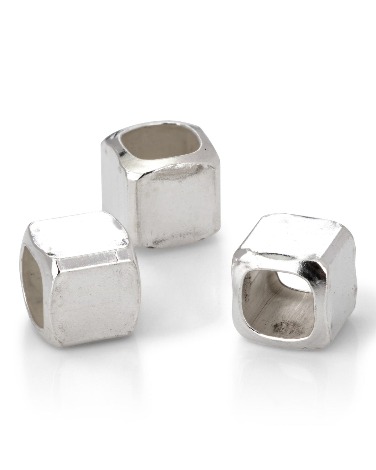 Sterling Silver 4mm Square Bead