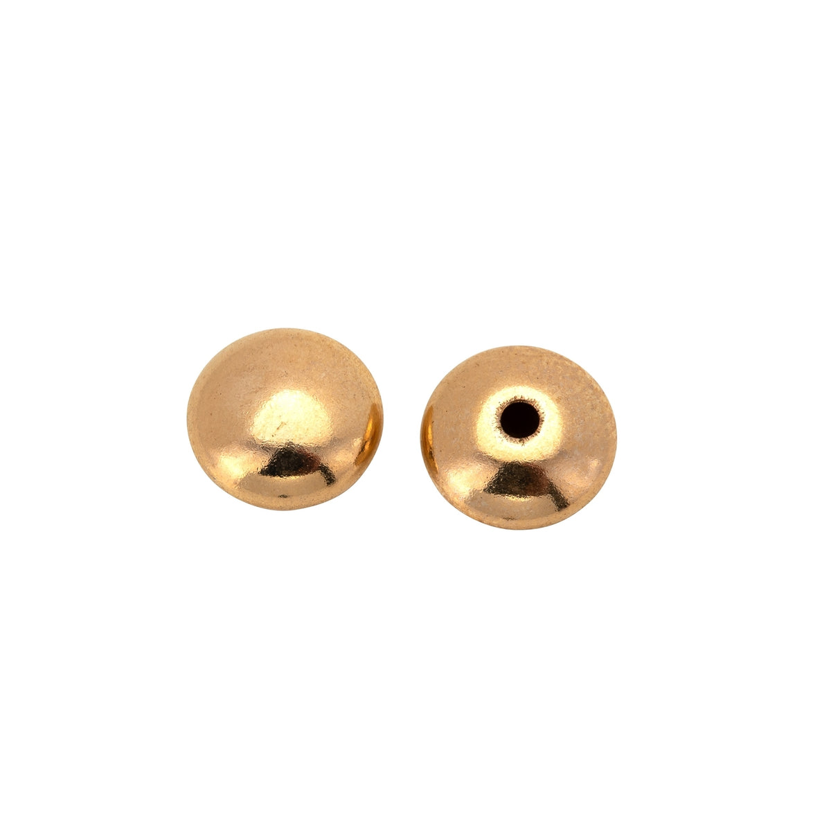 Gold Filled 4mm One Hole Flat Bead