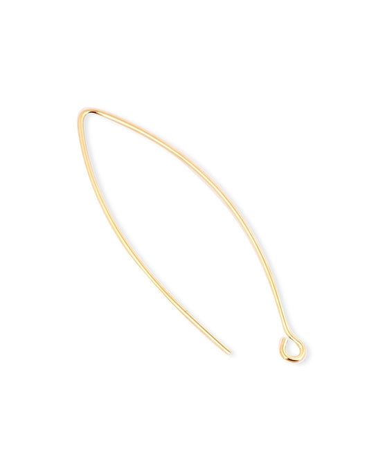 Gold Filled Eye Shaped Ear Wire 0.7mm