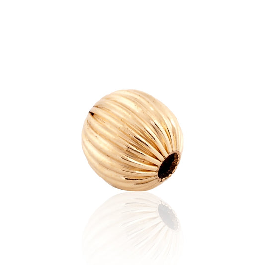 Gold Filled 9mm Corrugated Round Bead
