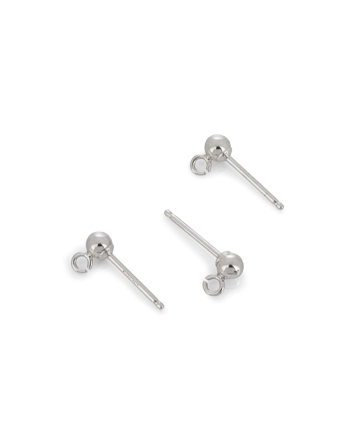 Sterling Silver 4mm Ball Earring + Ring