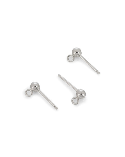 Sterling Silver 4mm Ball Earring + Ring