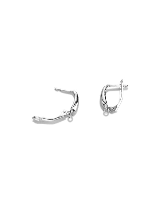 Sterling Silver Lever Back Earring Closure with Open Ring