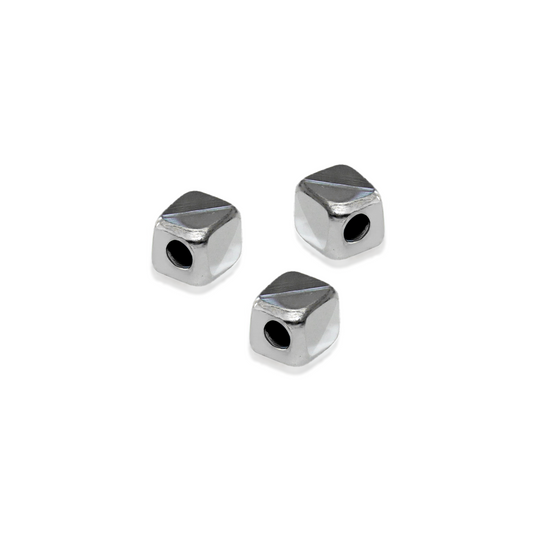 Sterling Silver 3mm Triangular cut Bead 925