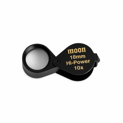 LOUPES 18 MM ROUND BLACK 10X