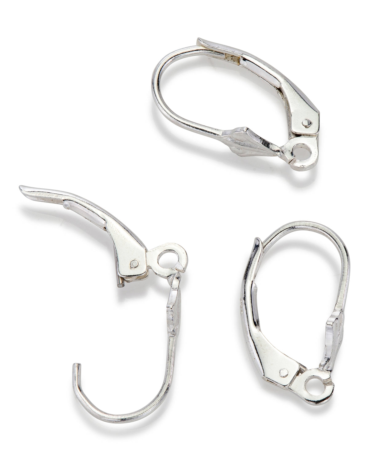 925 Sterling Silver Lever Back Earring W/ring 14/12mm