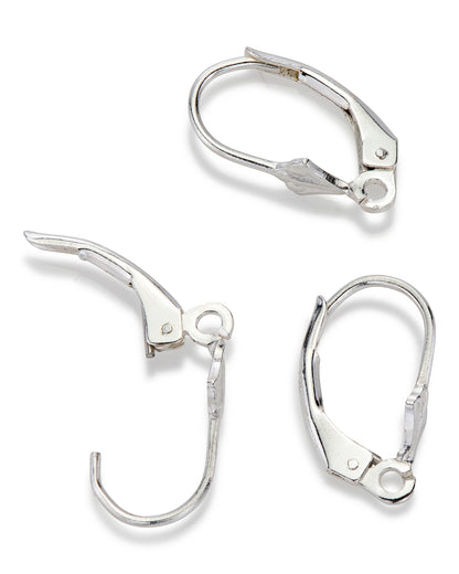 925 Sterling Silver Lever Back Earring W/ring 14/12mm