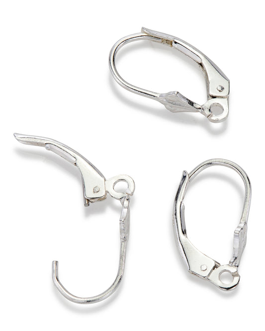 925 Sterling Silver Lever Back Earring W/ring 14/12mm