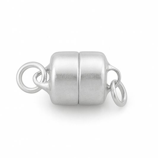 Sterling 925 Silver BUTTON SHAPED Magnet Clasp 6/3mm