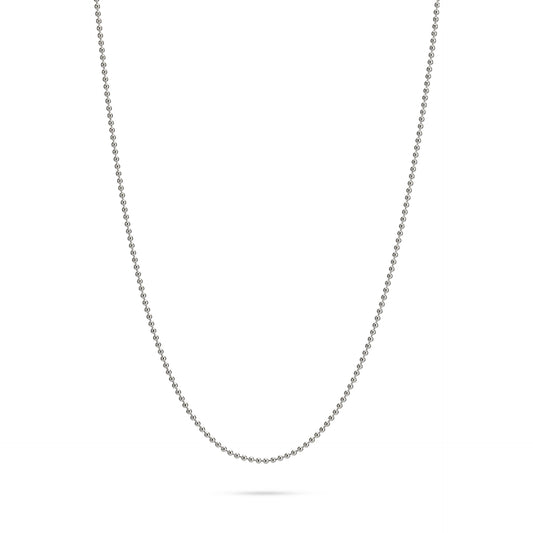 2mm Ball Silver Necklace 45cm