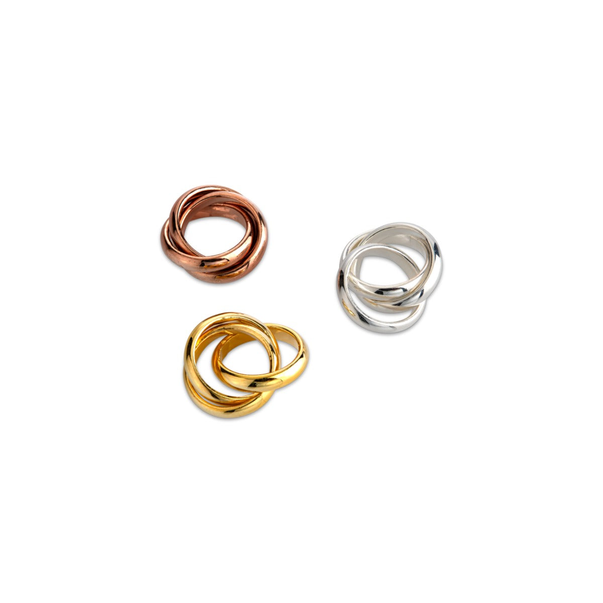 925 Silver Trio Hoop Pendant 10mm