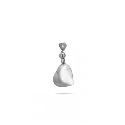 925 Sterling Silver Heart pendant 20mm + ball + tube 23mm