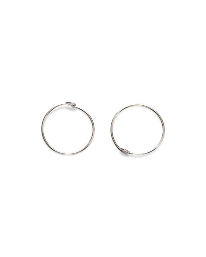 18mm Sterling Silver Hoop Wire Earring