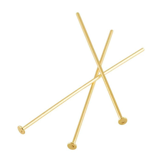 Yellow Gold Filled Pin With Flat Head 0.5/40mm